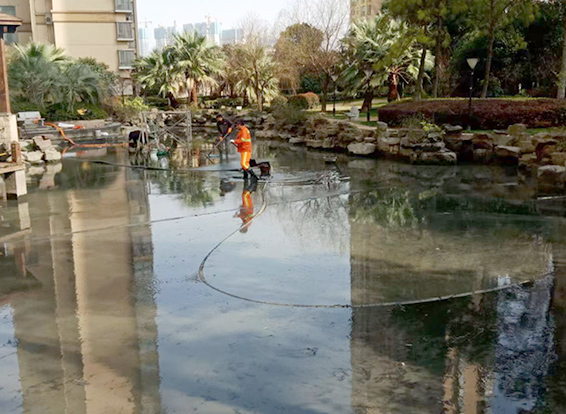 博罗景观池淤泥清理